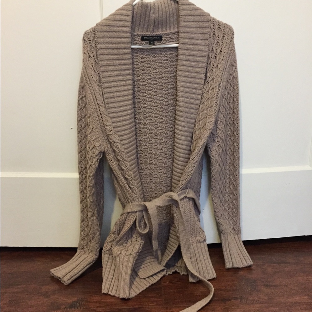 Banana republic oversized tie cardigan