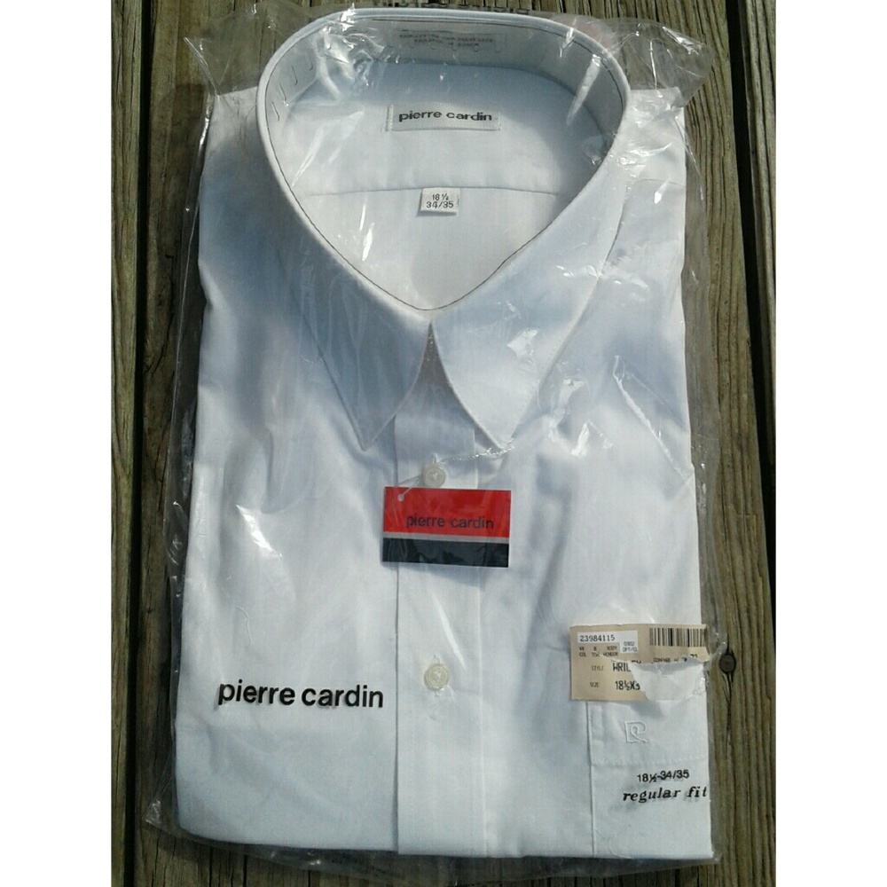 Pierre Cardin White Long Sleeve Dress Shirt
