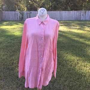 100% linen J Jill button down shirt