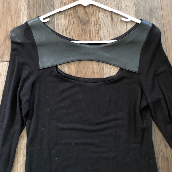 Bailey 44 Leather Cutout Top - Picture 2 of 2