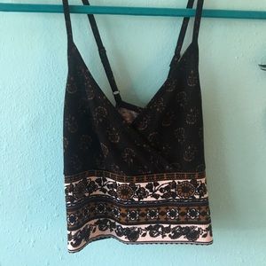 Boho Criss Cross Back Crop Top