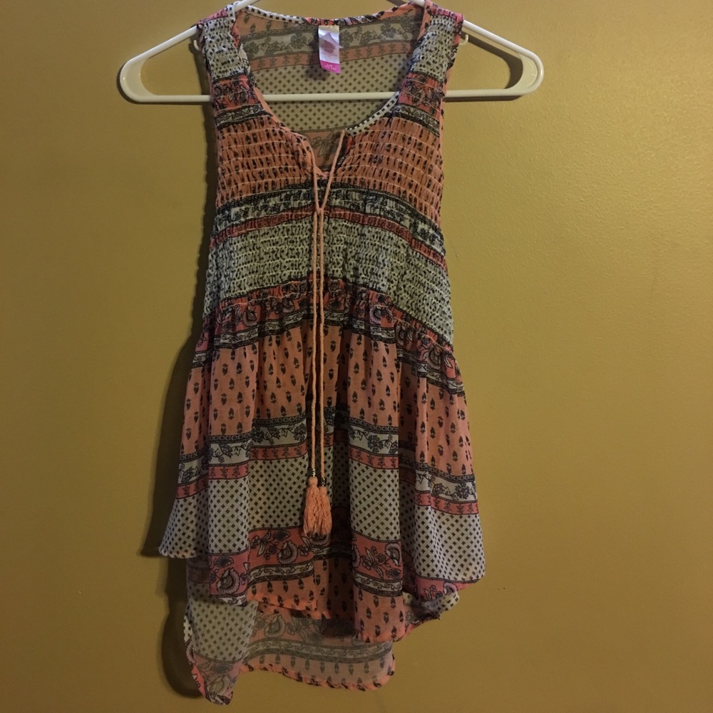 Pink No Boundaries blousy tank top