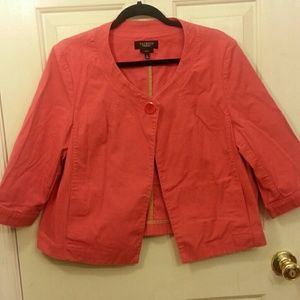 Coral cape styled jacket