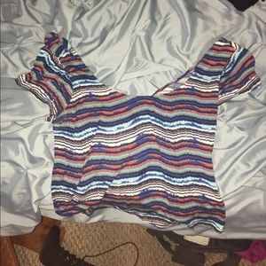 Multi-colored crop top