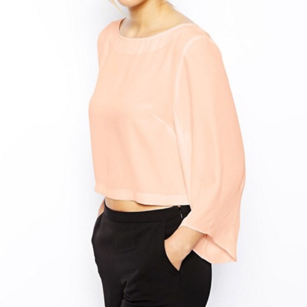 ASOS Kimono Sleeve Cropped Blouse, Never Worn!