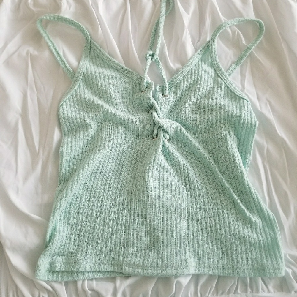 Mint green crop top