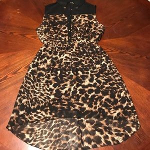 Leopard print  high low dress size 1x