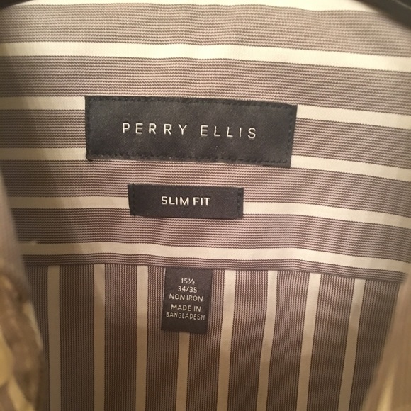 New MEN PERRY ELLIIS dress shirt 15 1/2 - Picture 4 of 5
