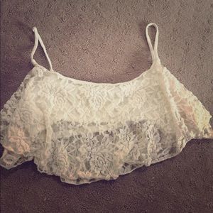 Lace nude bralette