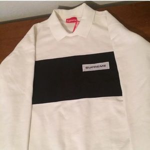 Supreme polo crewneck (white)