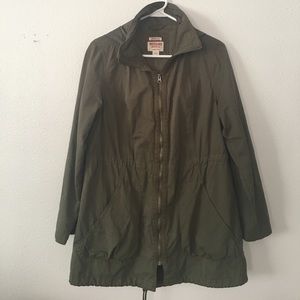Hooded Anorak Style Water Resistant Jacket