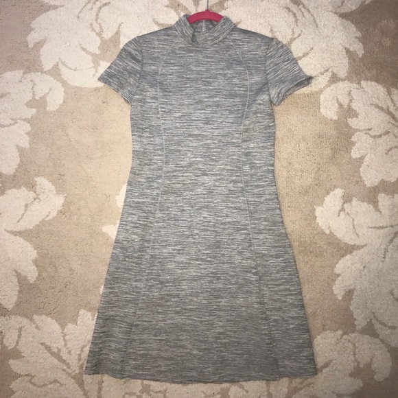 Zara Dresses & Skirts - Zara Grey Skinny Stripe Short Sleeve Dress