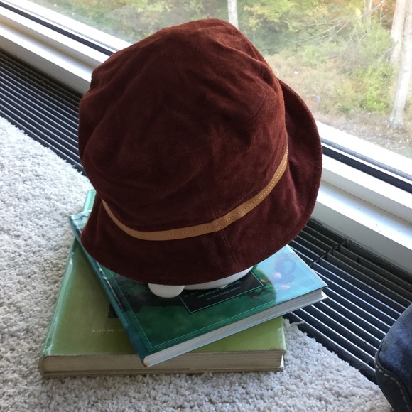Coach rust suede hat M-L - Picture 2 of 5