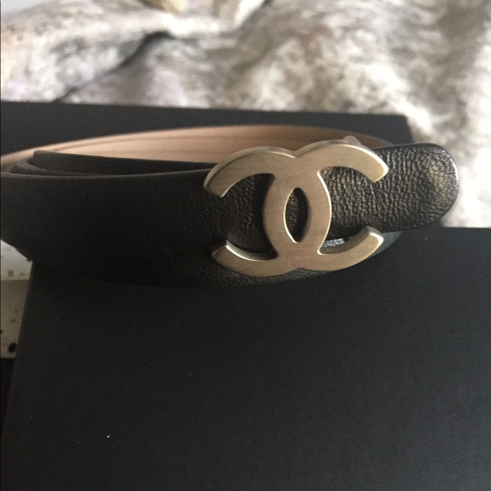 Chanel CC Logo Skinny Belt