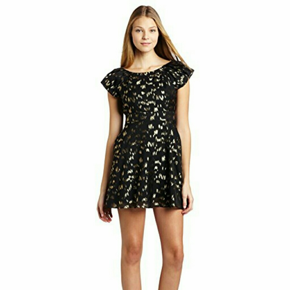 BCBGeneration Cap Sleeve Golden Fleece Dress