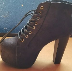 High heel booties