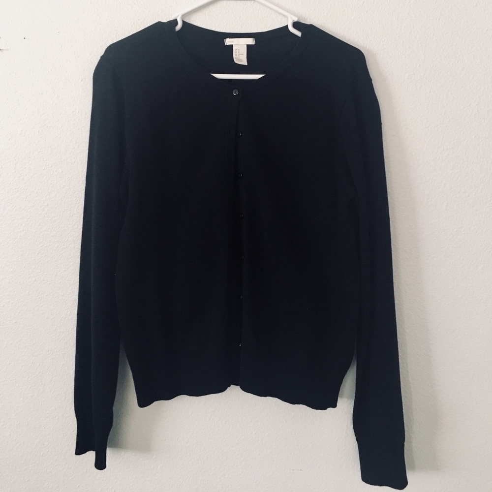 Black Button Down Cardigan