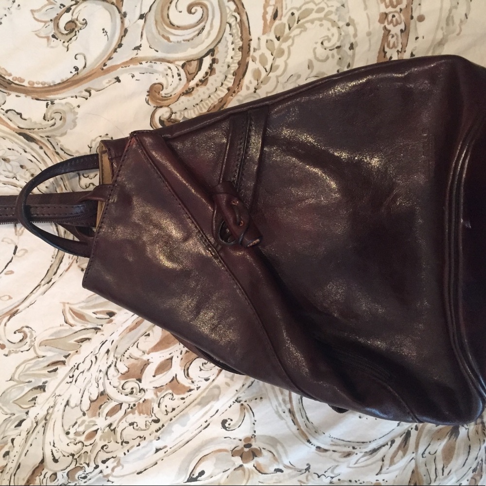 Hand made in Italy leather back pack purse