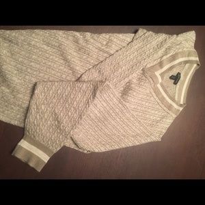 Tan men's sweater. 20%silk and 80%cotton