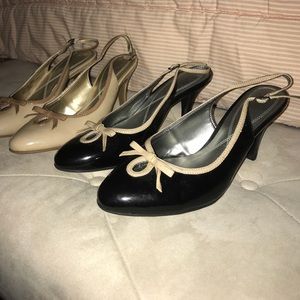 Nude and black size 9 naturalizer heels