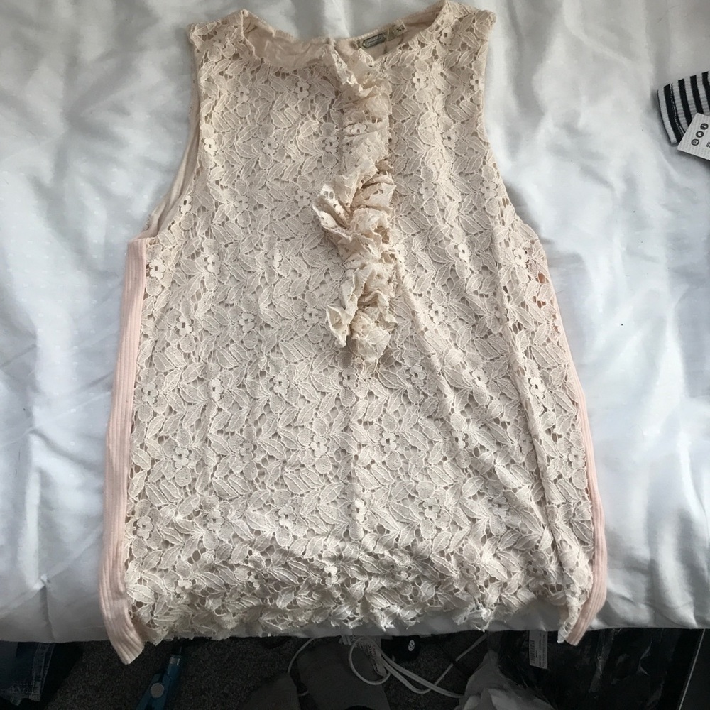 lace top with ruffle detail
