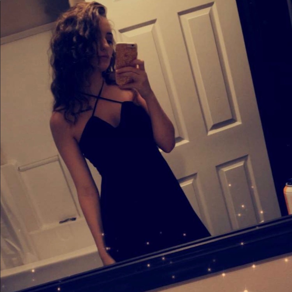 Little black dress, velvet