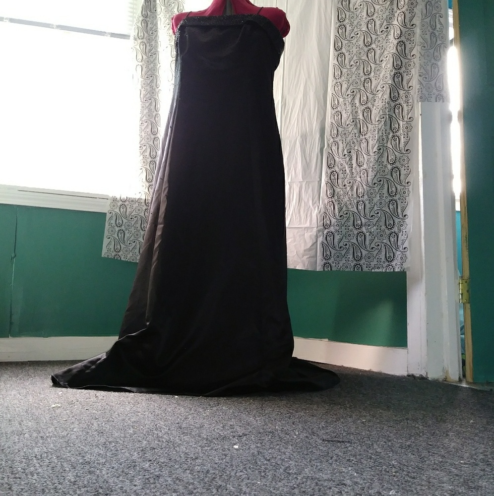Black Beaded Ball gown