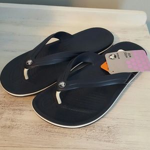 NWT Men's Blue CROCS Crocbands Flip Flops