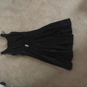 Black pleated dress