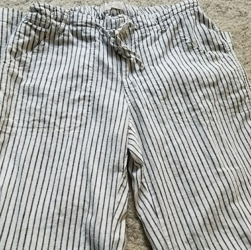 Striped drawstring pants