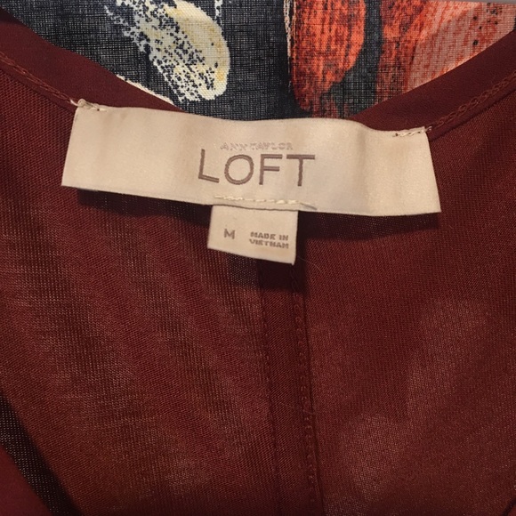 LOFT merlot spotted tank top medium - Picture 3 of 4