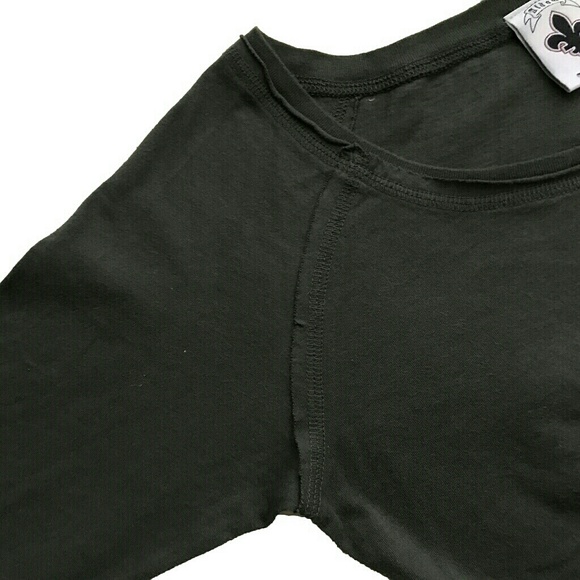 Women's Green Embroidered Fleur-de-lis Sweater, M - Picture 5 of 5