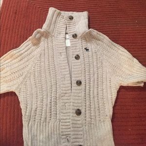 Kids Abercrombie sweater in a tan color