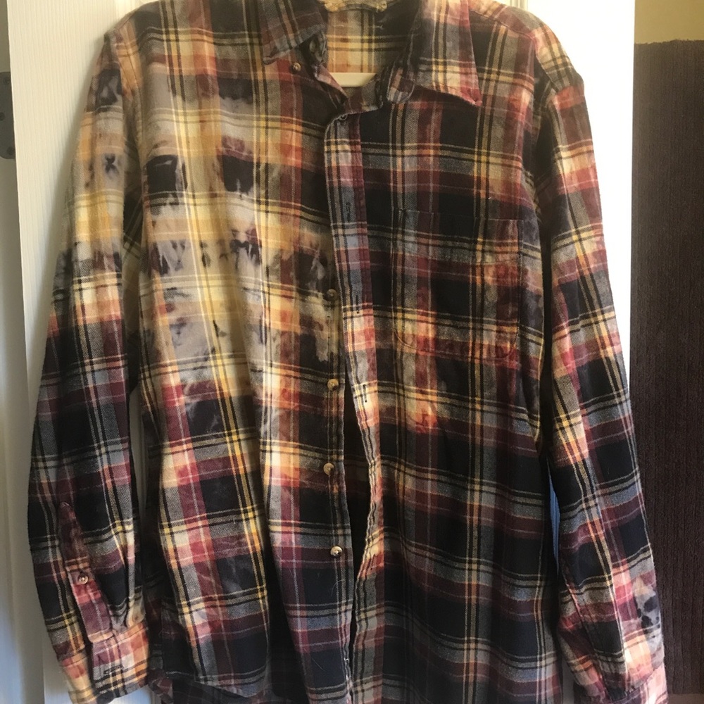 Vintage flannel dip dyed shirt
