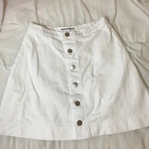 American Apparel white denim circle skirt