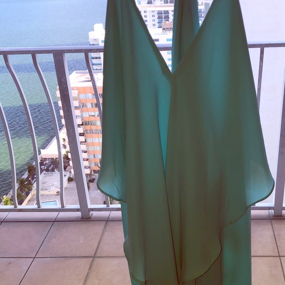 Slinky cover up or night out teal dress