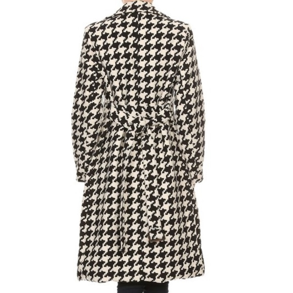 Classic Houndstooth Trench Coat - Picture 2 of 8