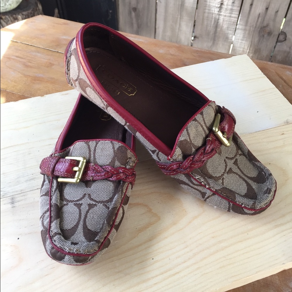Coach Red Loafers