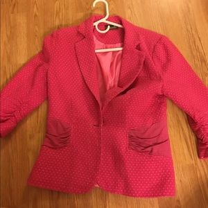 Pink polka blazer
