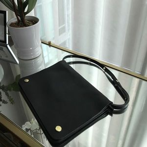 Black Leather Clutch