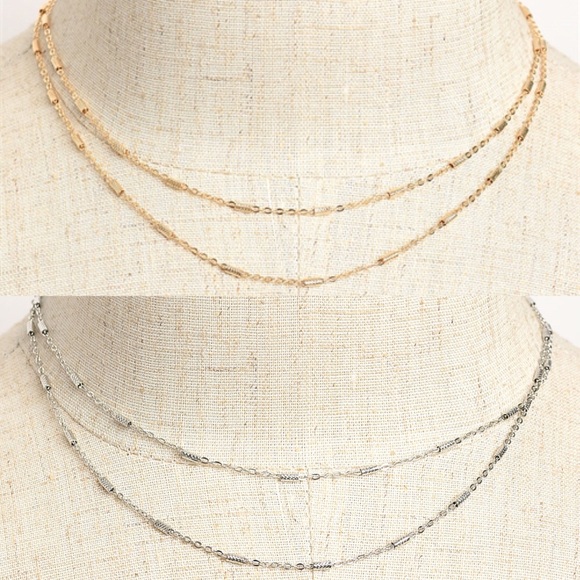 | DELICATE DOUBLE NECKLACE | - Picture 3 of 5