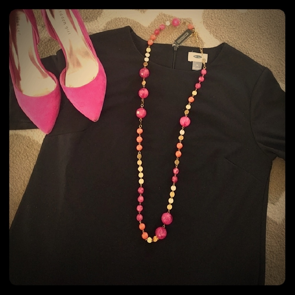 RJ Graziano gold, pink & orange necklace