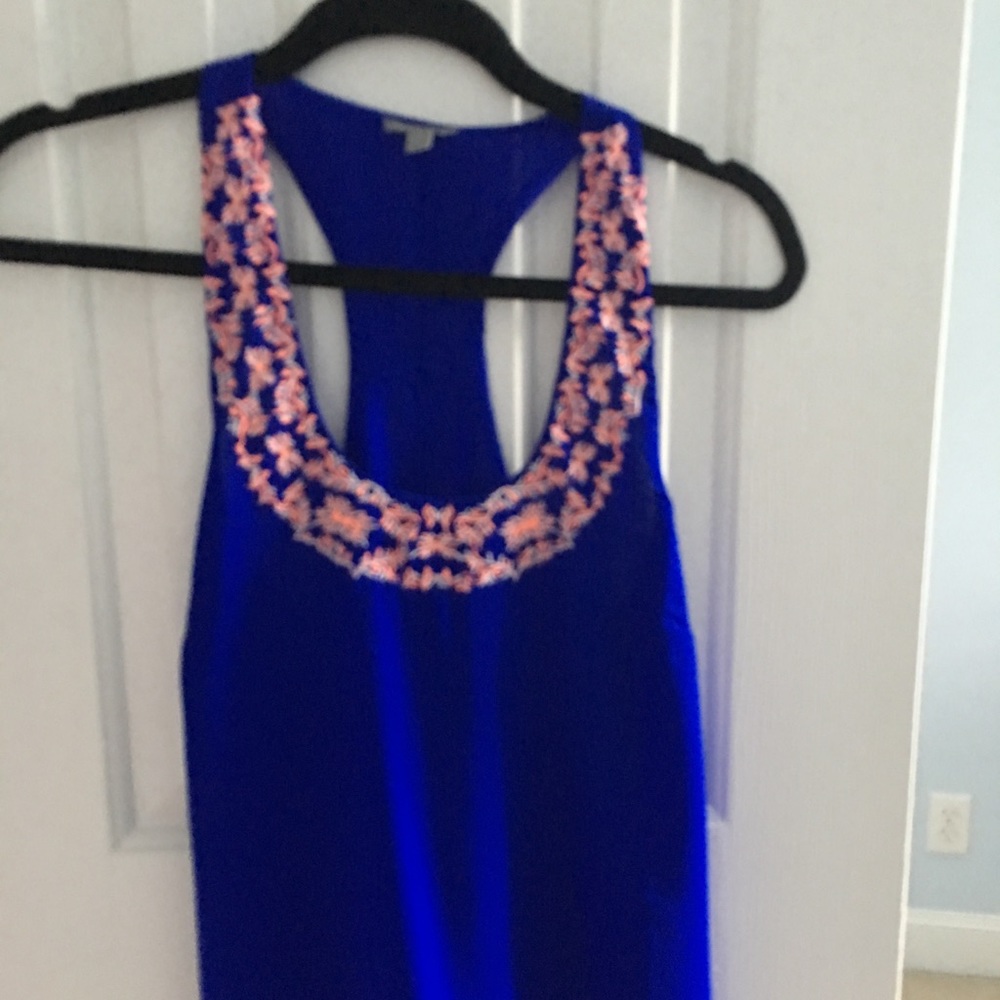 XS blue and Coral tank
