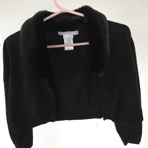 Janie and Jack fur collared sweater