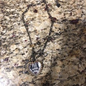 Mirrored “Fly with me” pendant