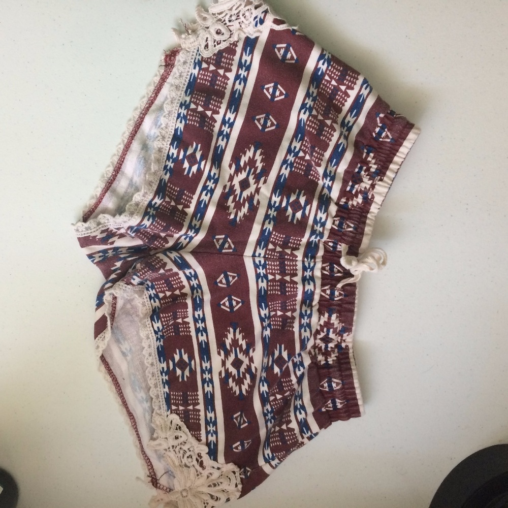 Cute Aztec Lace Shorts