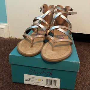 Rose gold sandals