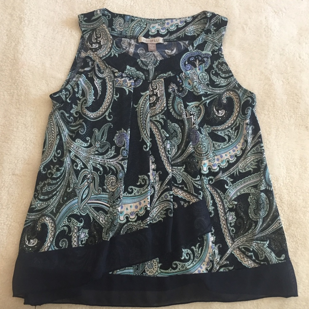 Blue multicolored tank top