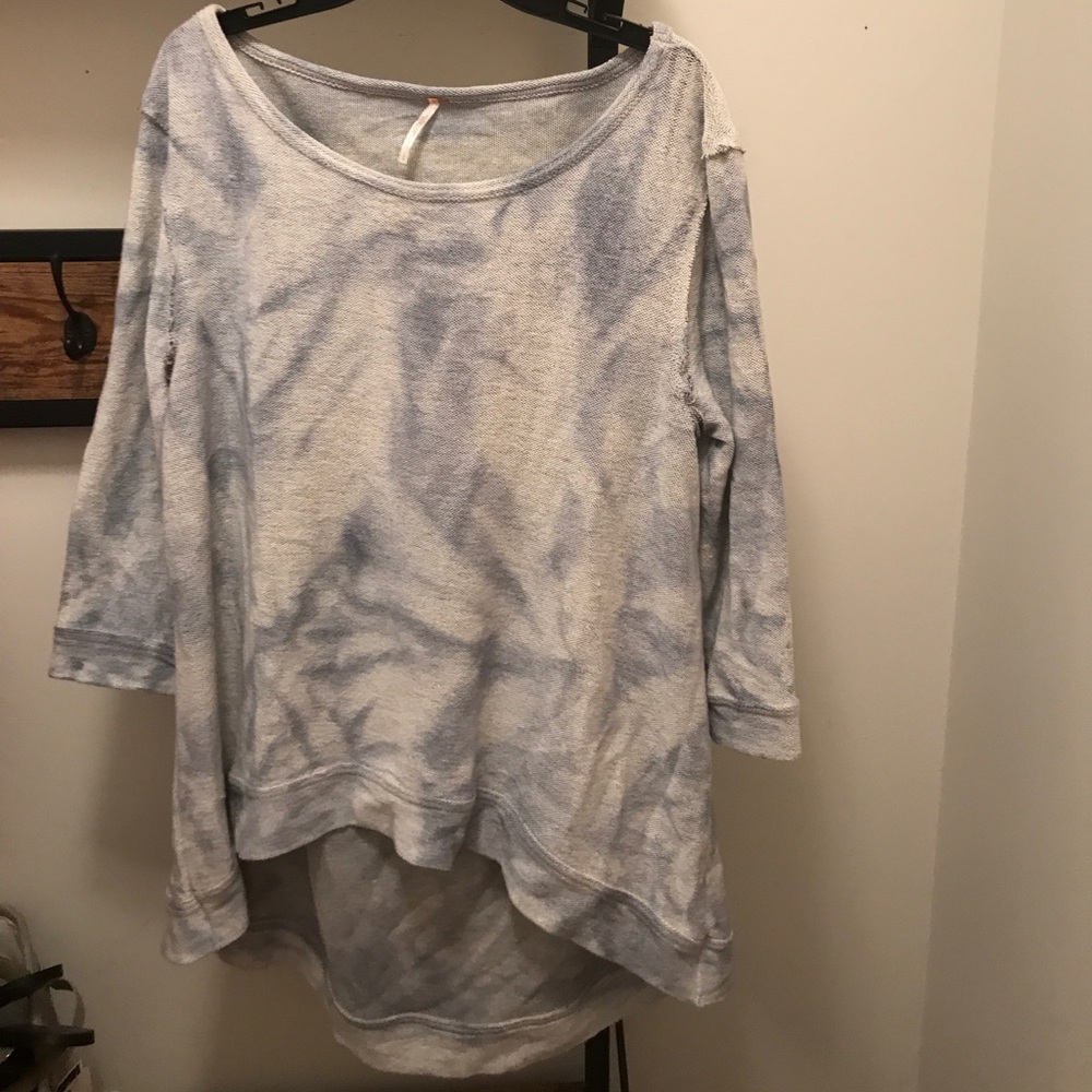 Free people light blue & white sweater