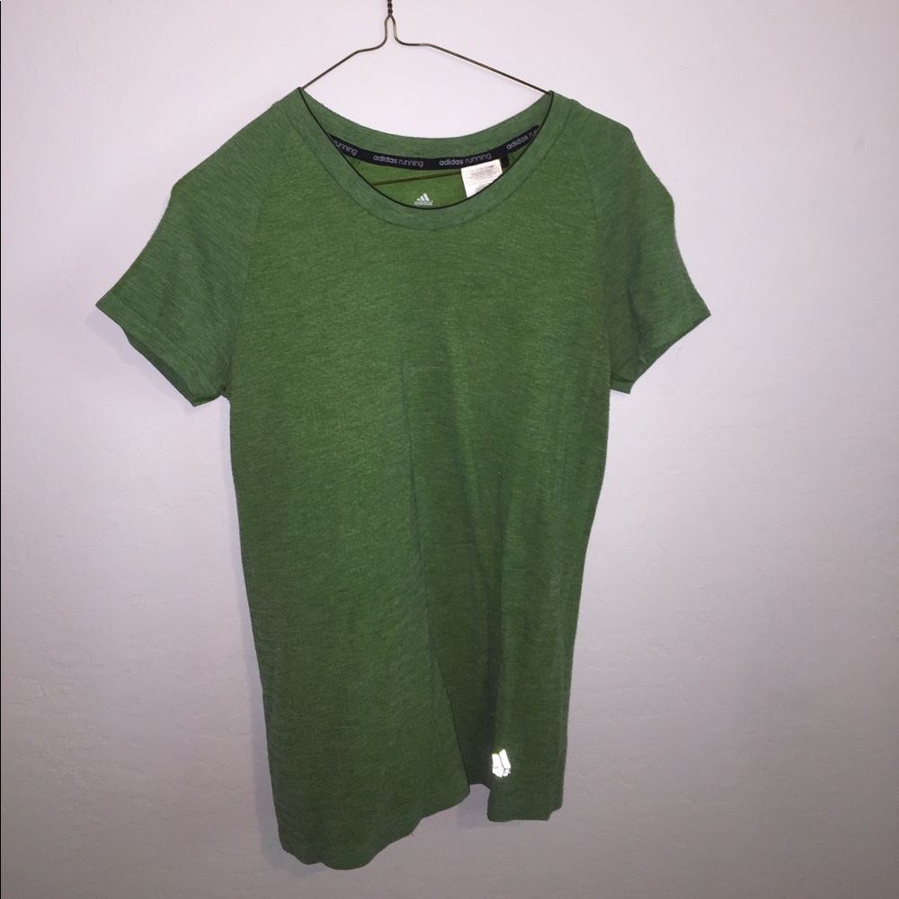 Adidas green athletic t-shirt
